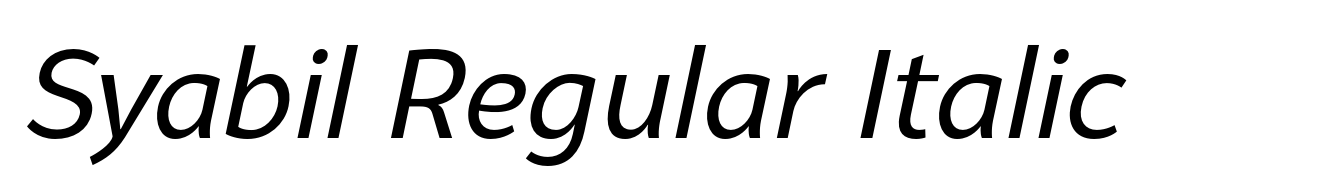Syabil Regular Italic